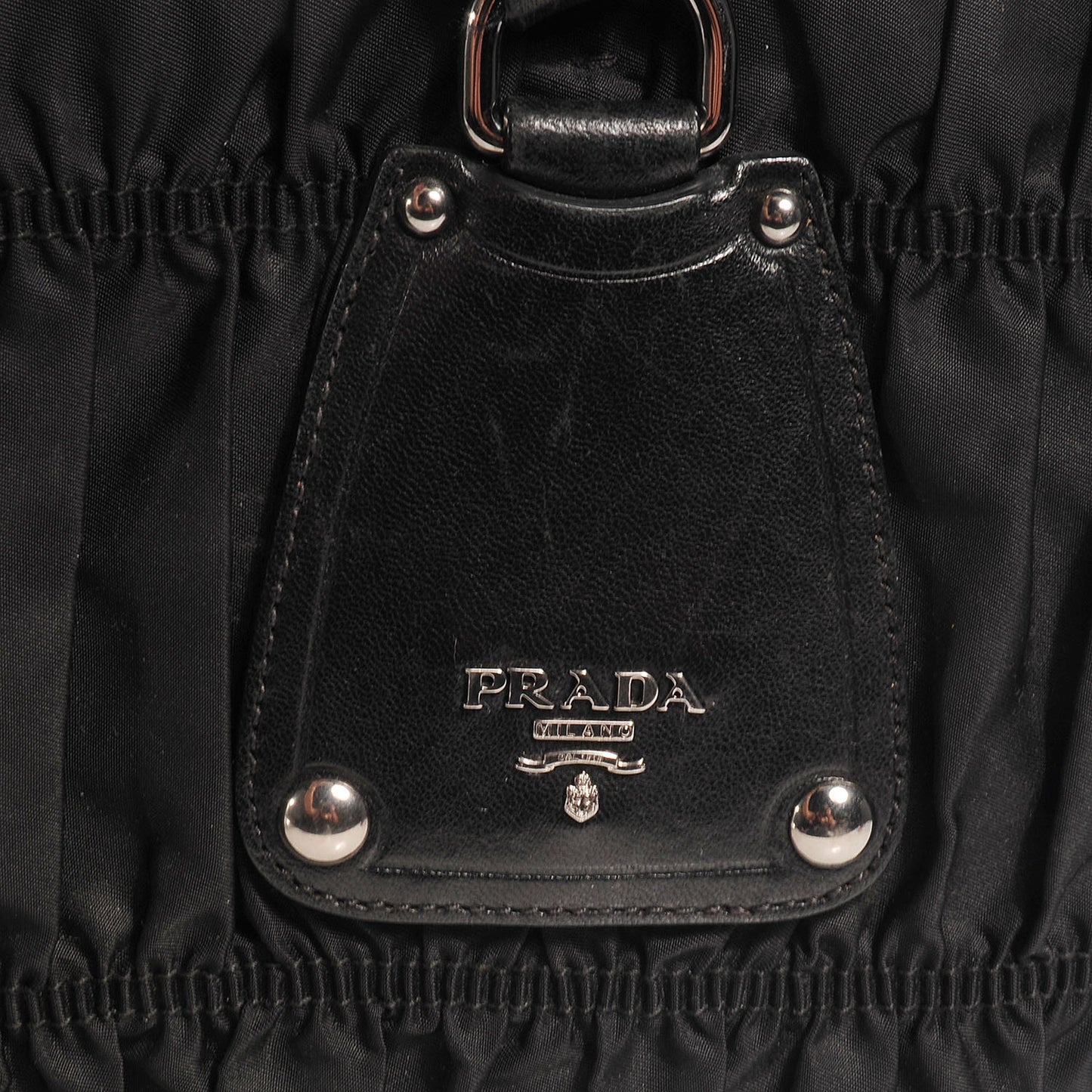 Tessuto Nylon Gaufre Tote Nero Black