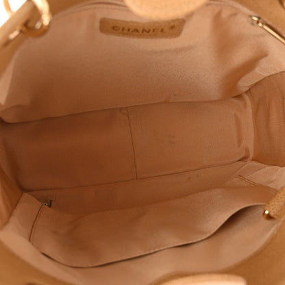 Chanel Caviar Quilted Petit Shopping Tote PST Dark Beige 4 of 8