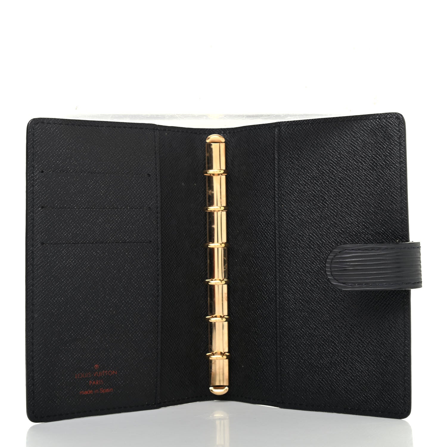 Louis Vuitton Epi Small Ring Agenda Cover Black 3 of 4