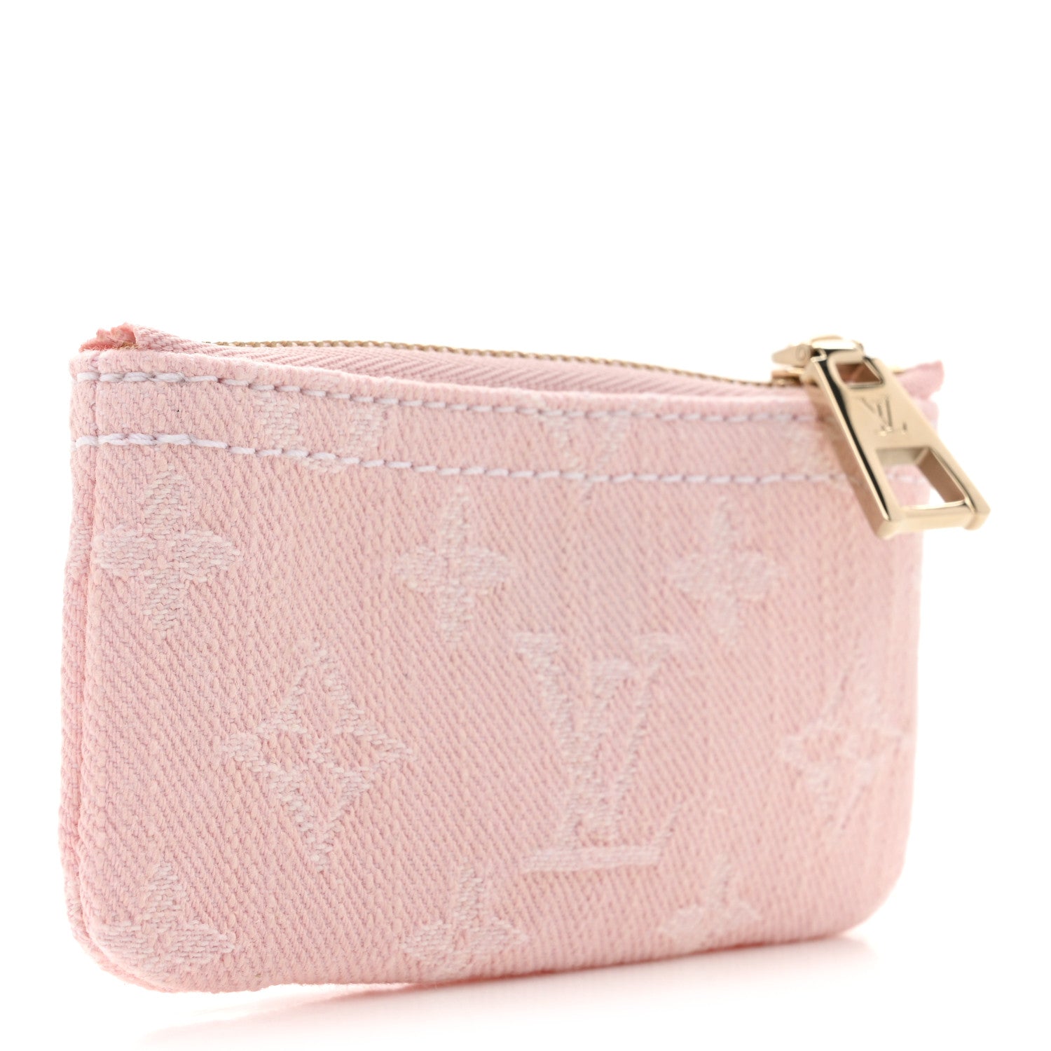 Louis Vuitton Monogram Denim Key Pouch Washed Pink 3 of 7