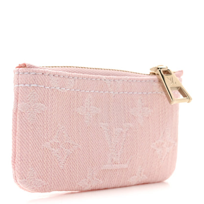 Louis Vuitton Monogram Denim Key Pouch Washed Pink 3 of 7