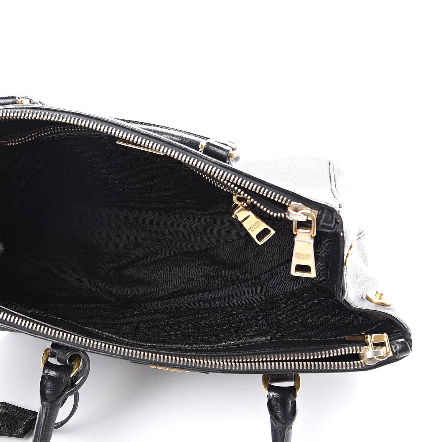 Prada Saffiano Small Galleria Double Zip Tote Black 5 of 29