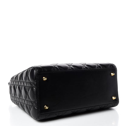 Christian Dior Lambskin Cannage Medium Lady Dior Black 4 of 9