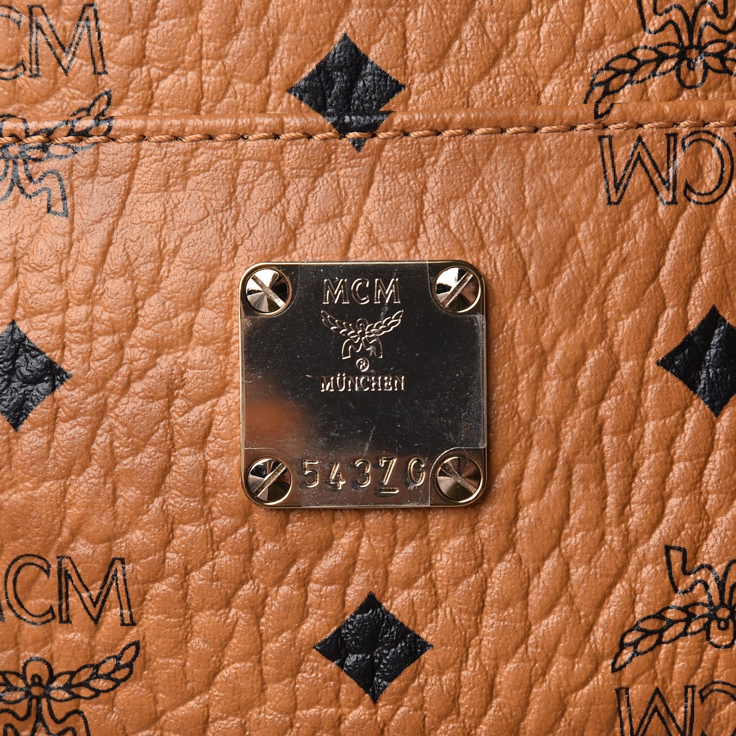 Visetos Large Traveler Weekender Bag Cognac Neon Orange