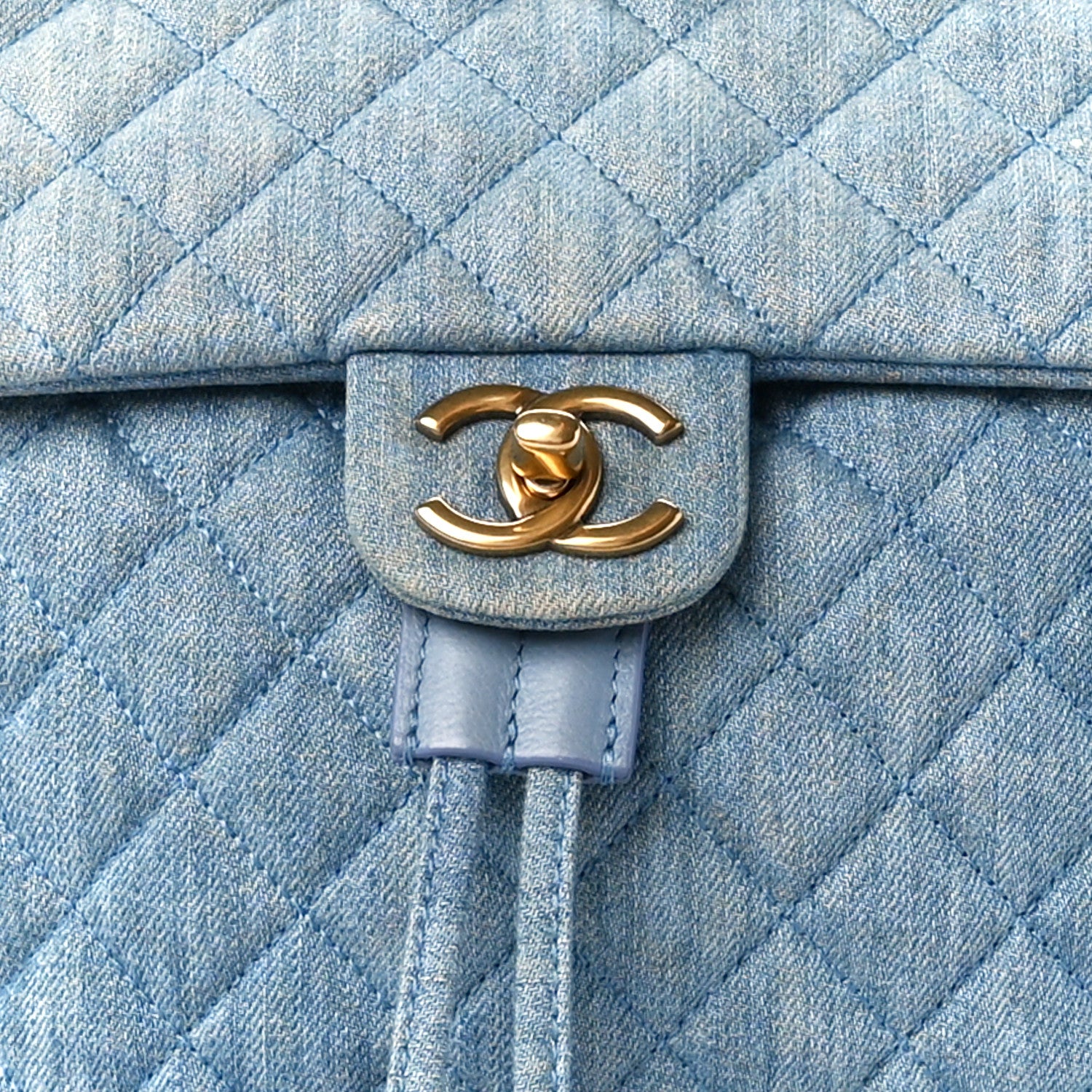 Chanel Washed Denim Quilted Small Urban Spirit Backpack Light Blue 9 of 11