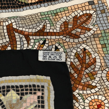 Hermes Silk Pavement Scarf 90 Black 3 of 3