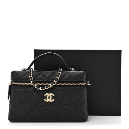 Chanel Caviar Quilted Trendy Handle Slim Vanity Black 11 of 11