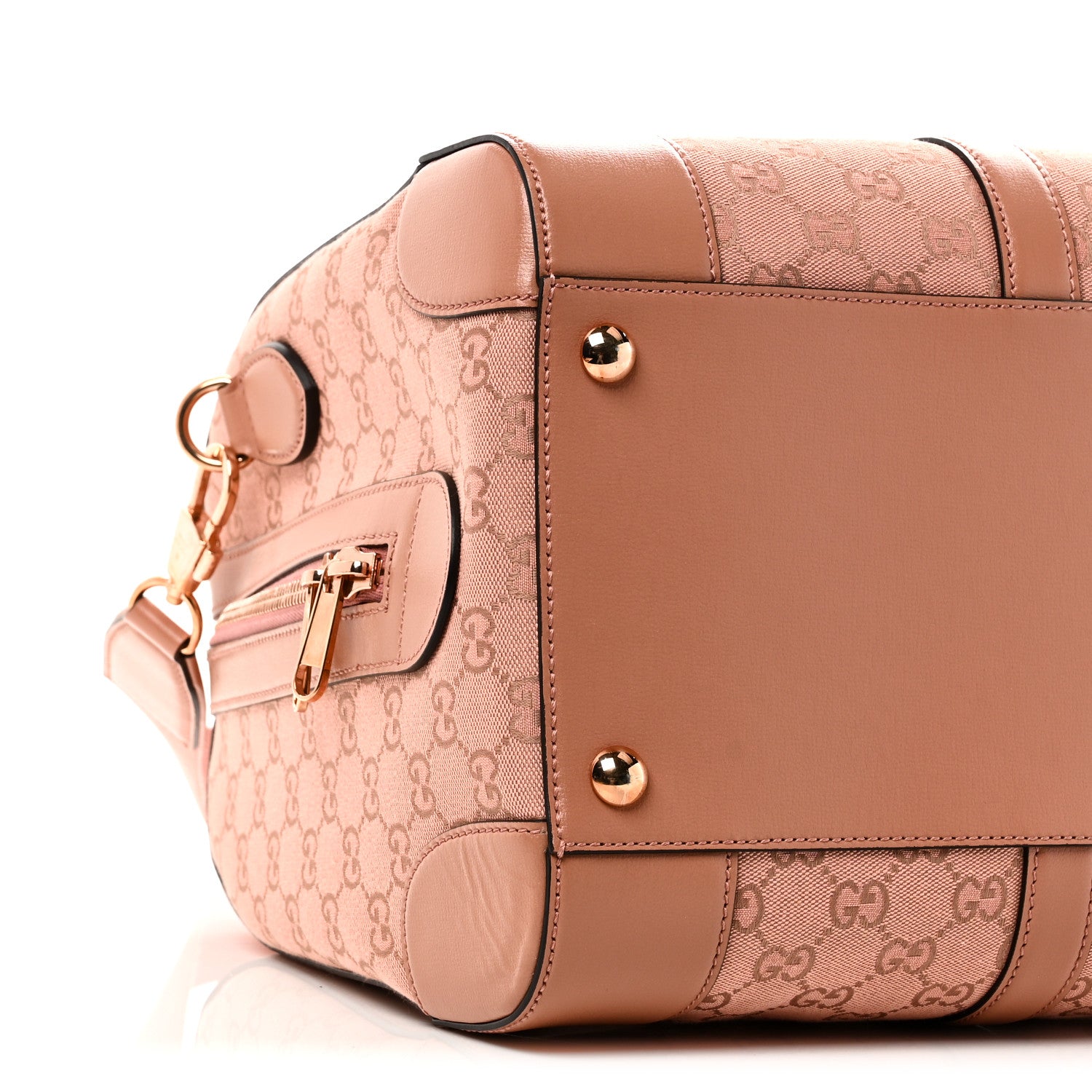 Gucci Monogram Azalea Calfskin Small Retro Interlocking G Duffle Bag Cloche Rose Pink 8 of 9