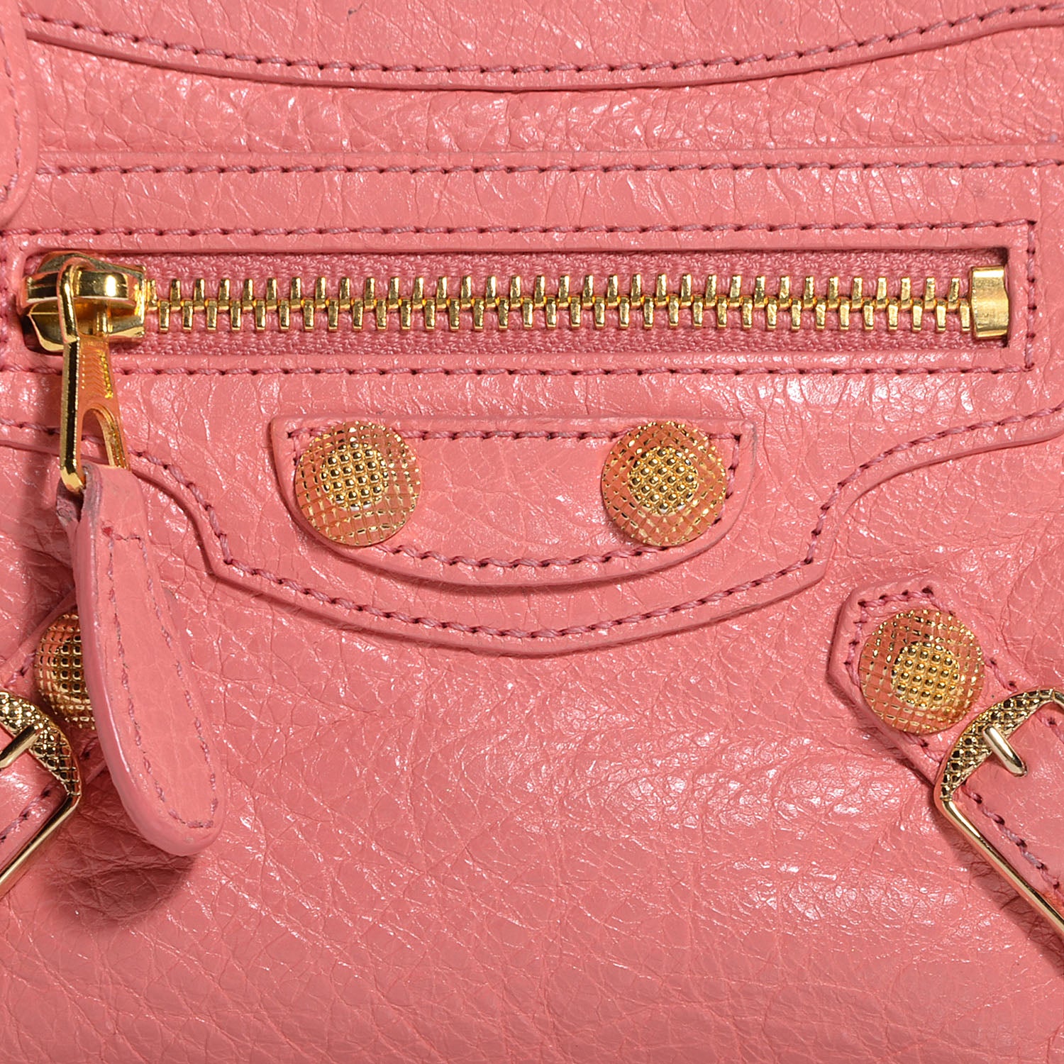 Balenciaga Agneau Giant 12 Gold Hardware M Porte-Monnaie Coin Purse Rose Azalee 10 of 11