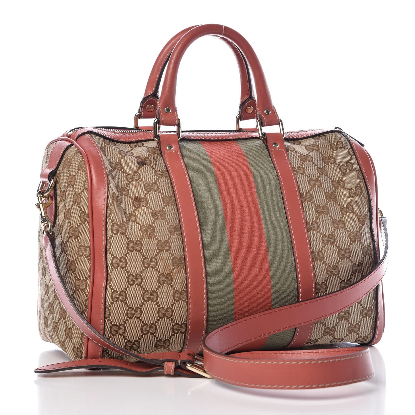 Monogram Medium Vintage Web Boston Pink
