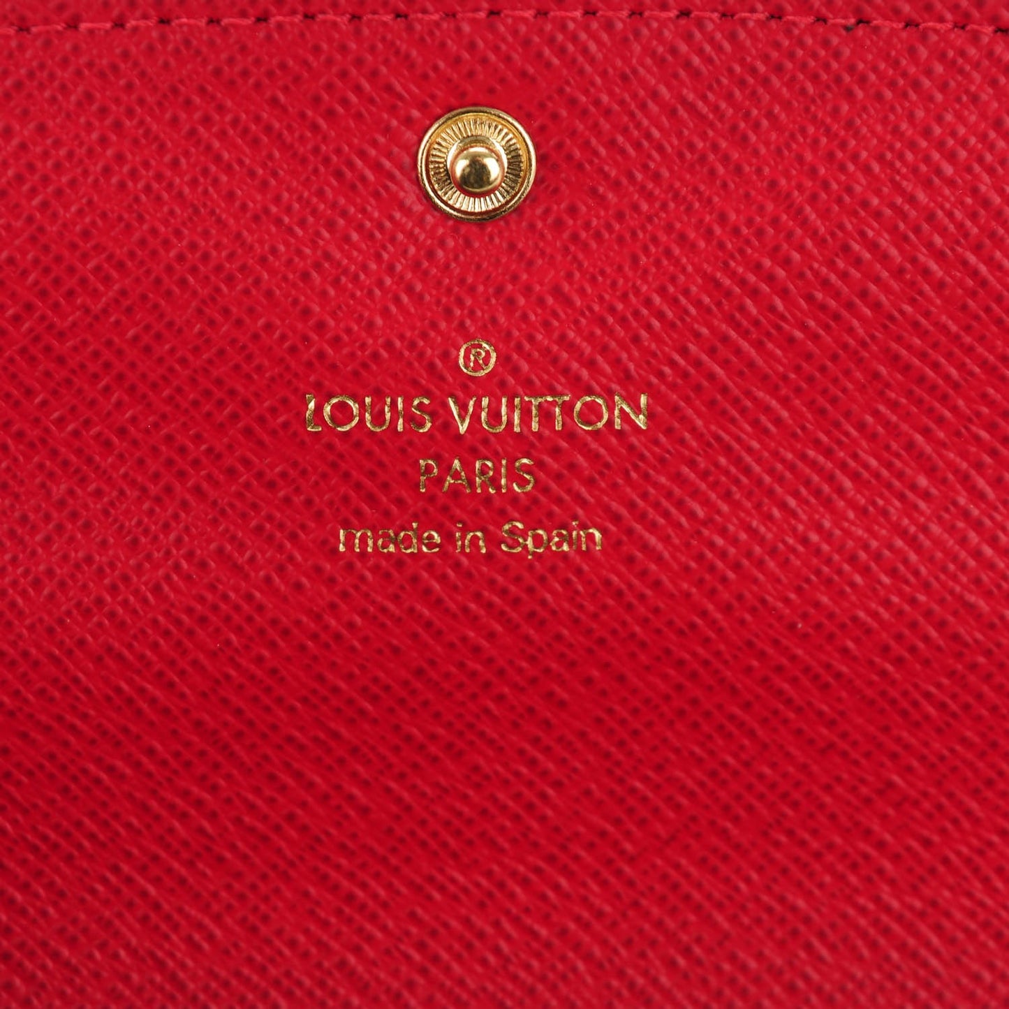 Damier Ebene Emilie Wallet Red