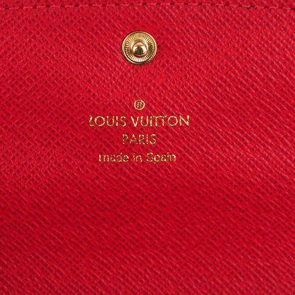 Louis Vuitton Damier Ebene Emilie Wallet Red 6 of 7