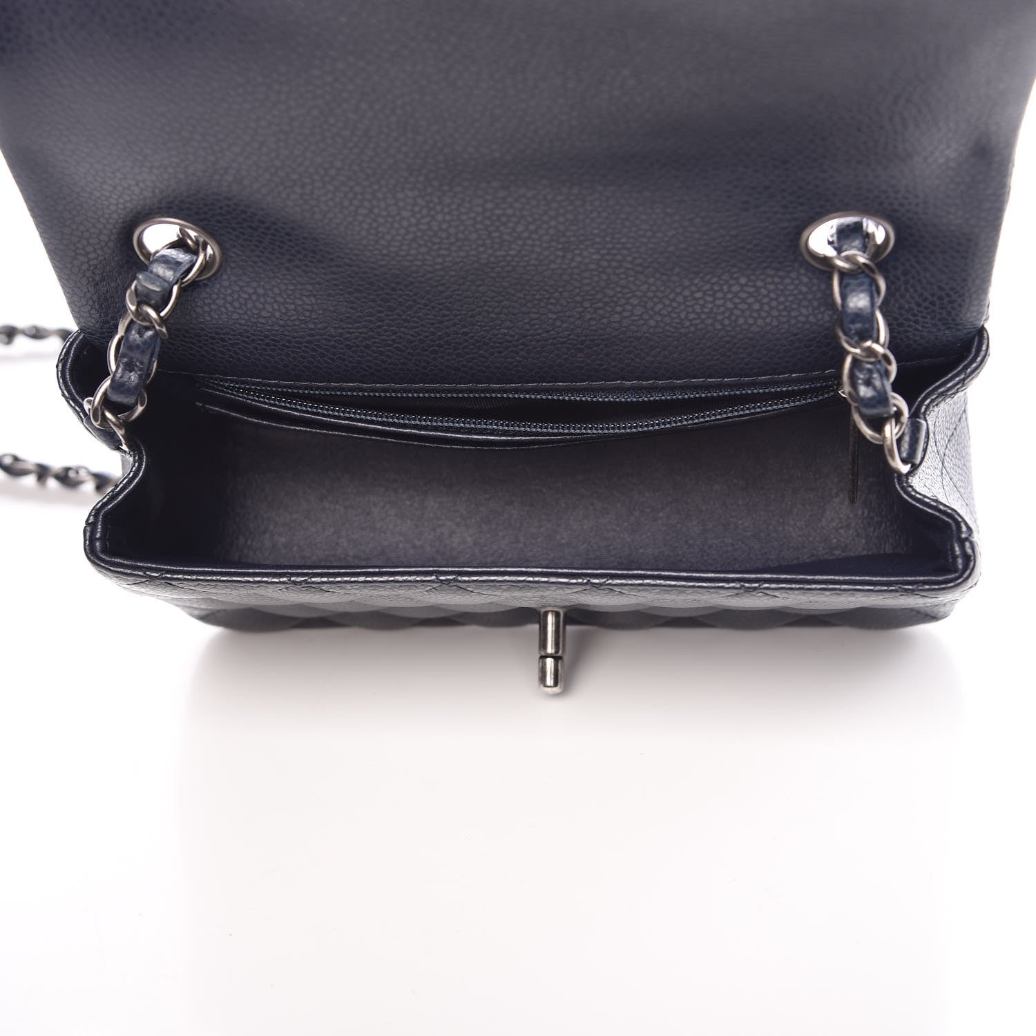 Chanel Caviar Quilted Mini Rectangular Flap Navy 5 of 7