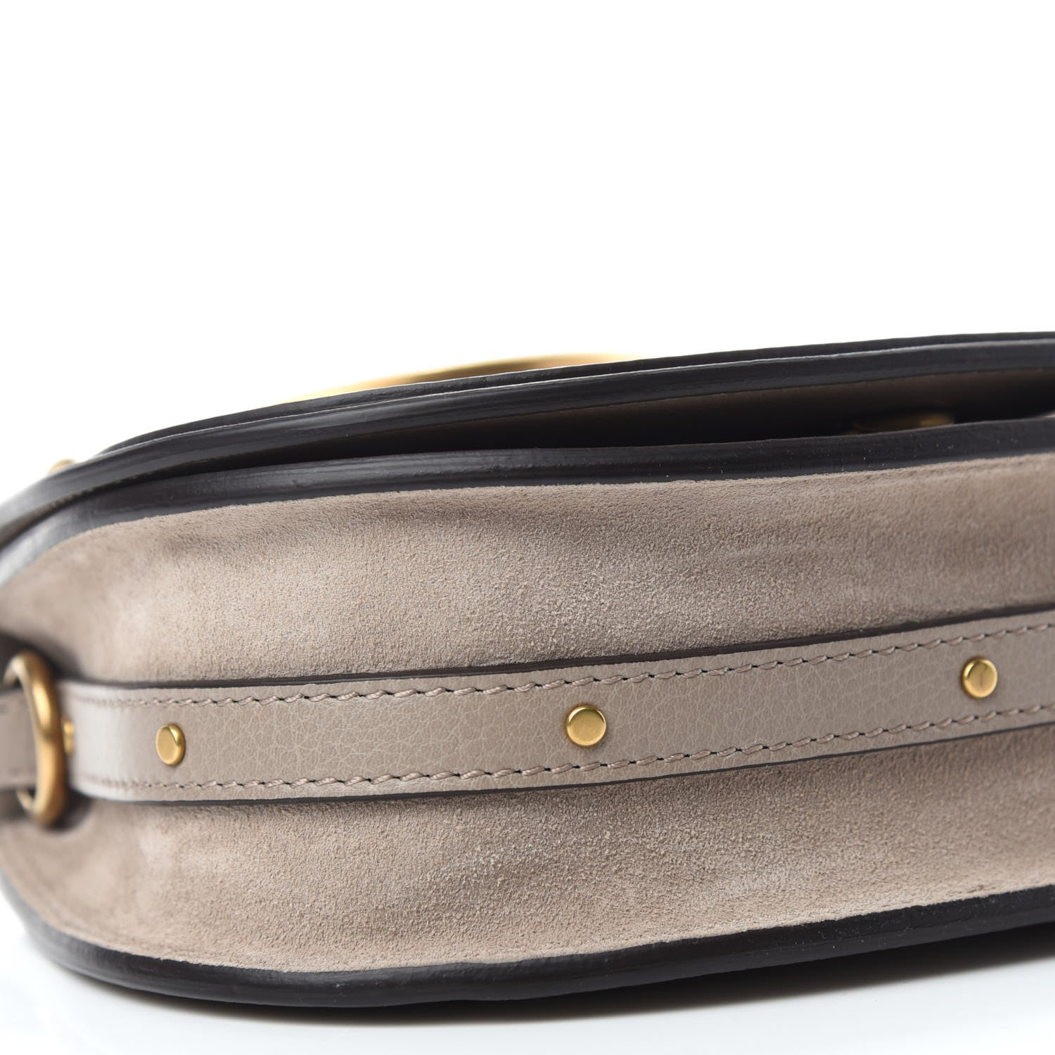 Chloe Calfskin Suede Small Nile Bracelet Bag Motty Grey 6 of 10
