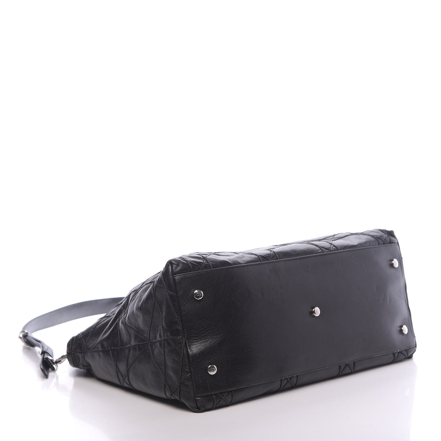 Lambskin Cannage Large Granville Tote Black