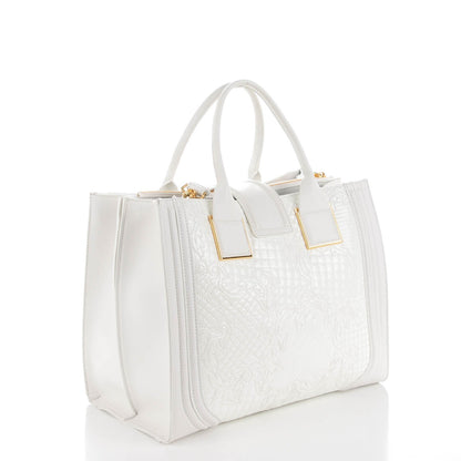 Versace Patent Micro Vanitas Icon Handbag White 3 of 6