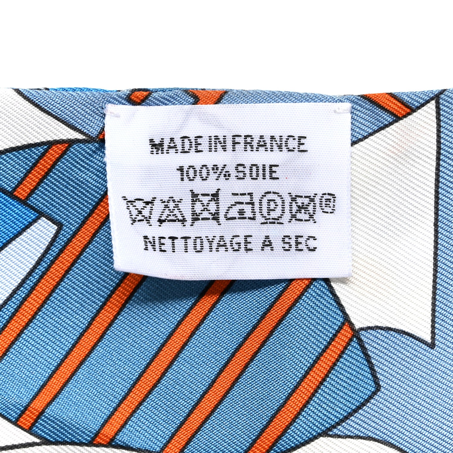 Hermes Silk Les Murmures de la Foret Twilly Bleu Jean Orange 3 of 8