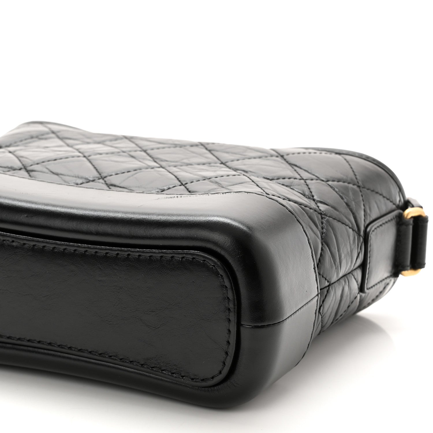 Chanel Aged Calfskin Quilted Small Gabrielle Hobo Black 10 of 10
