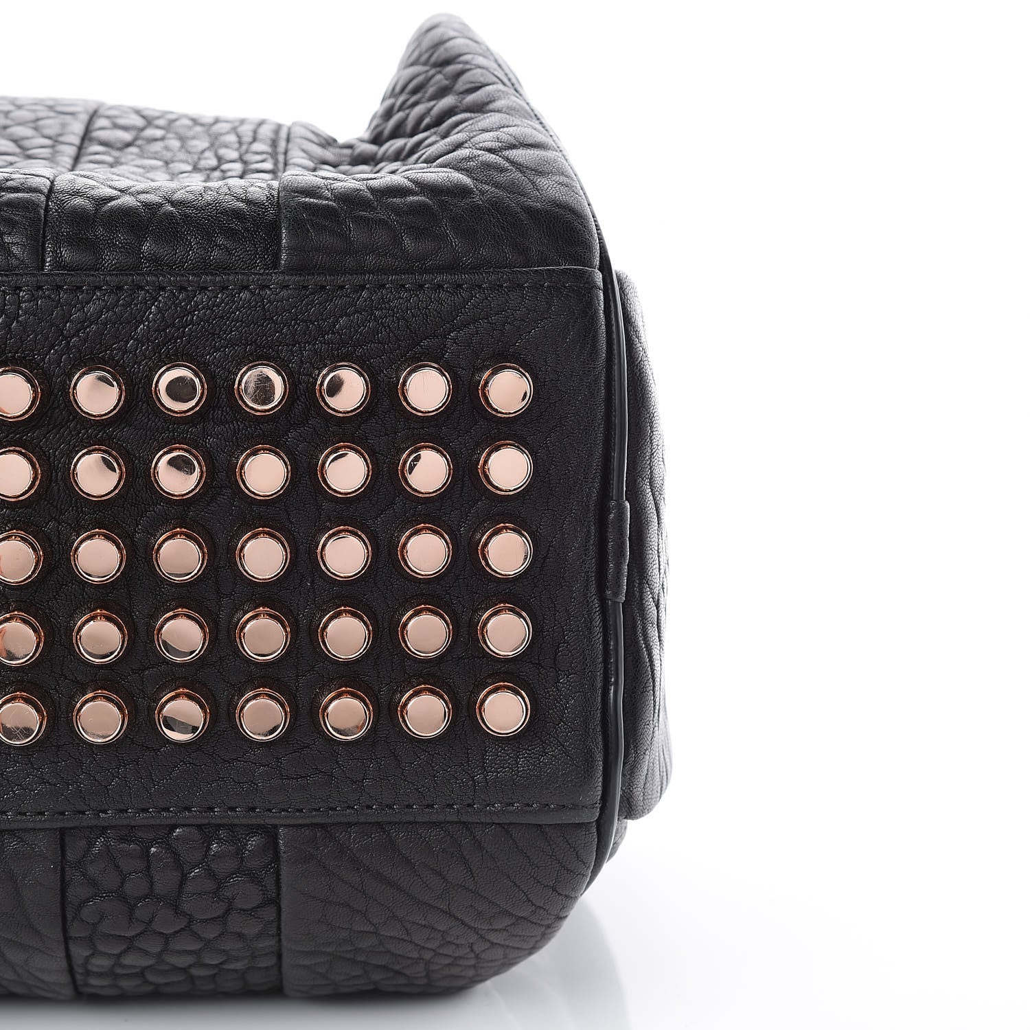 Alexander Wang Pebbled Lambskin Rocco Black Rose Gold Hardware 7 of 9