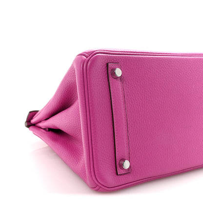 Hermes Taurillon Clemence Birkin 30 Magnolia 9 of 10