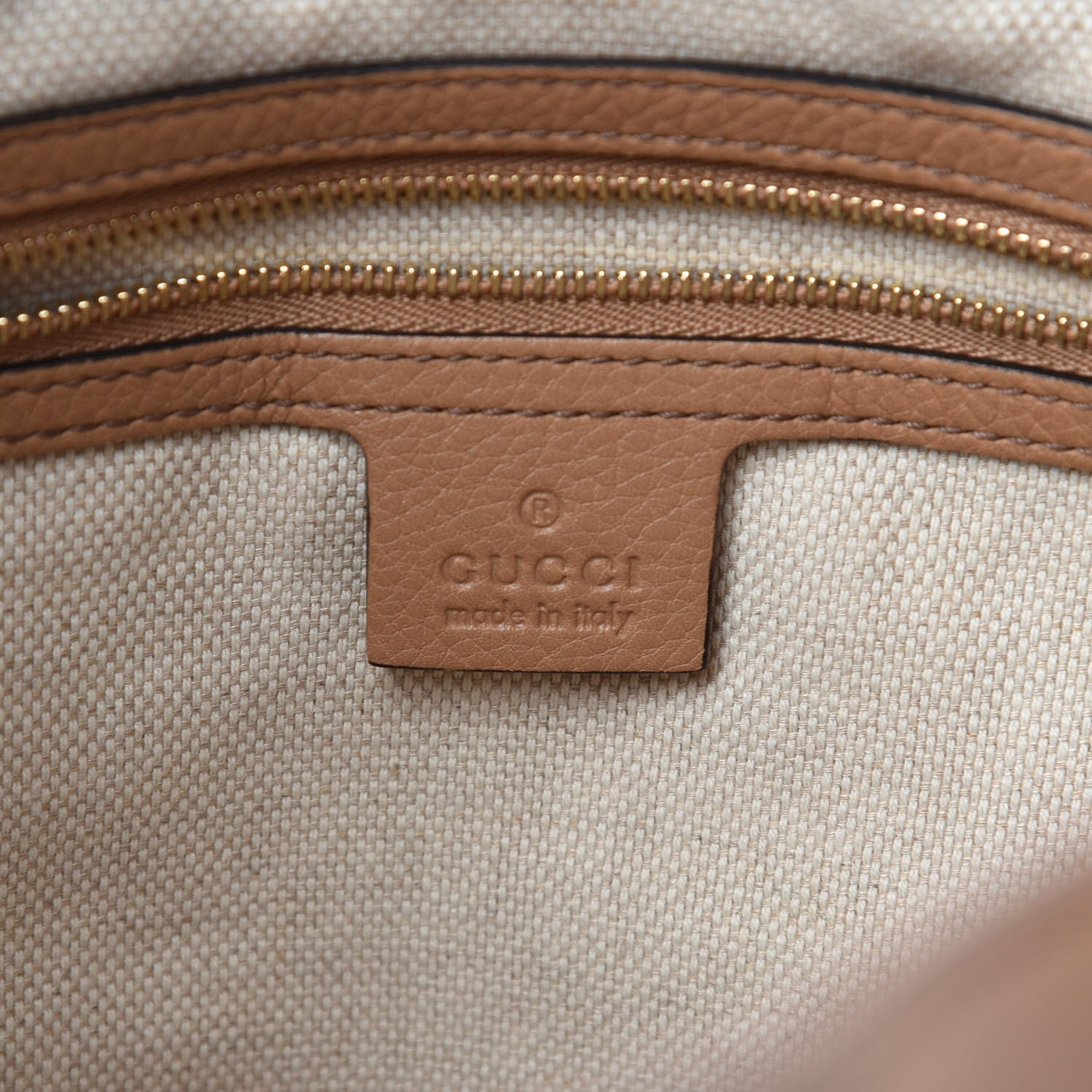 Gucci Pebbled Calfskin Medium Soho Chain Shoulder Bag Rose Beige 10 of 12