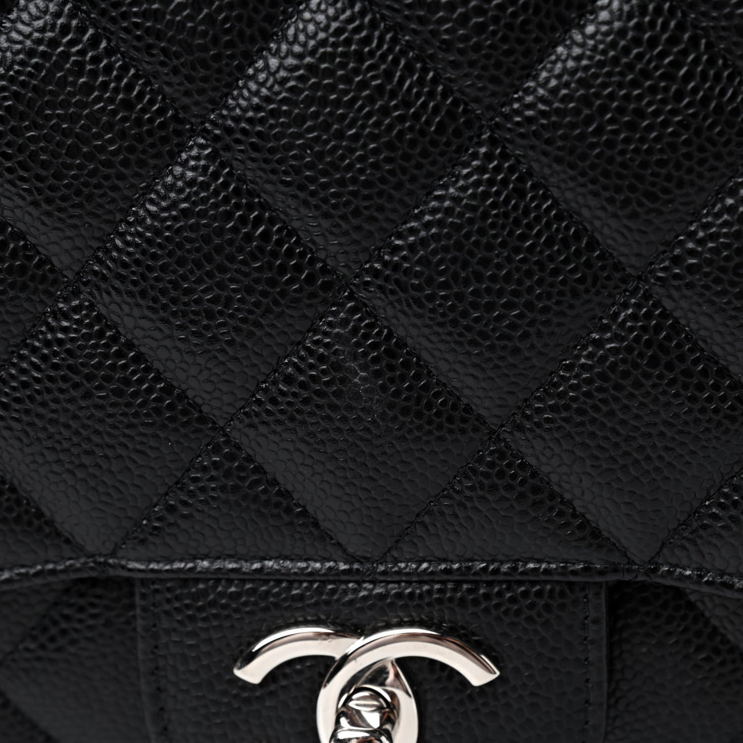 Caviar Quilted Maxi Double Flap Black