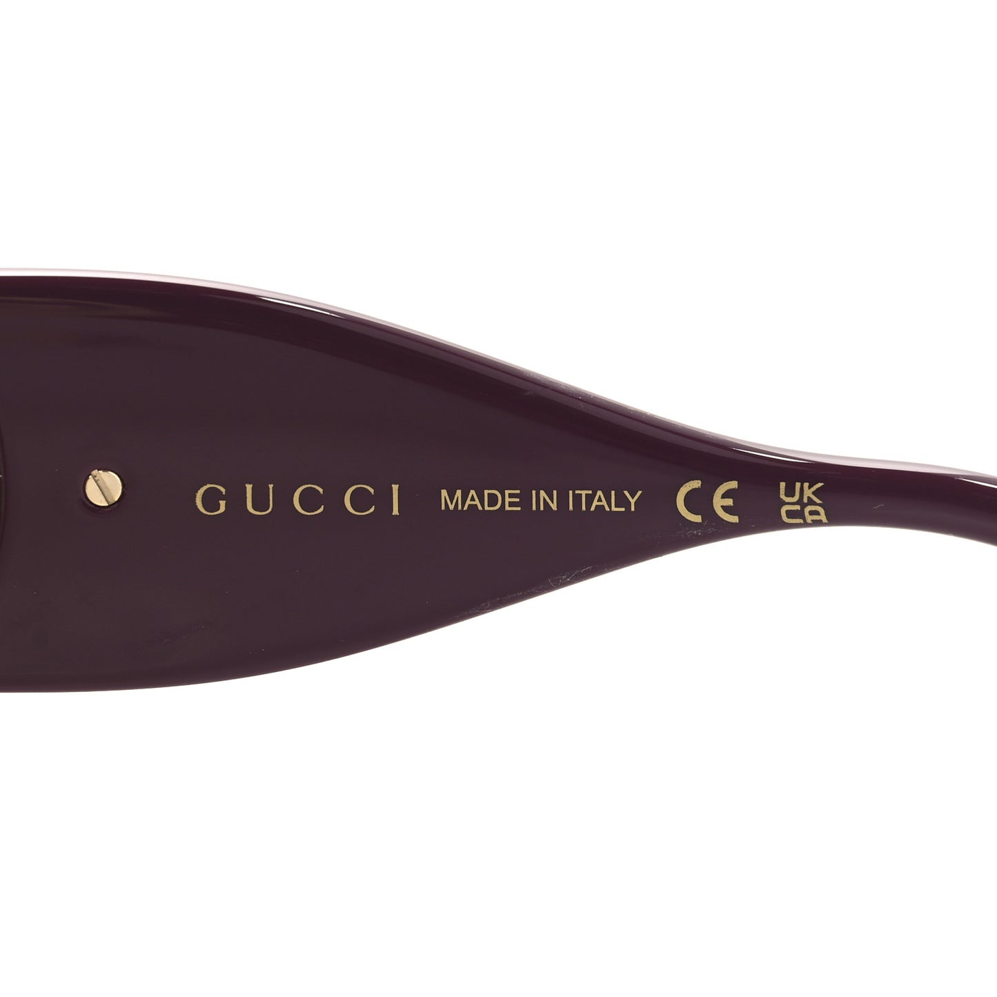 Acetate Rectangular Frame Chain Sunglasses GG1022S Burgundy