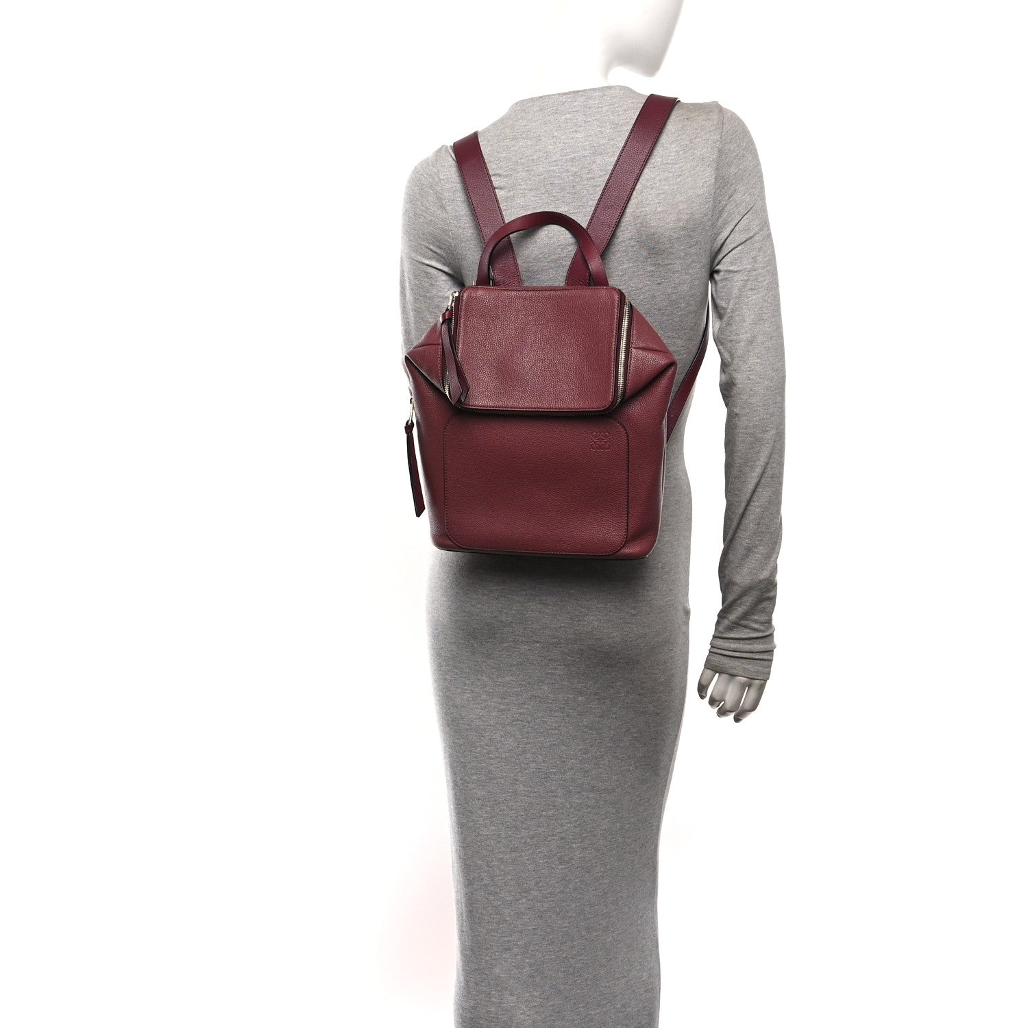 Loewe Calfskin Goya Backpack Burgundy 2 of 9