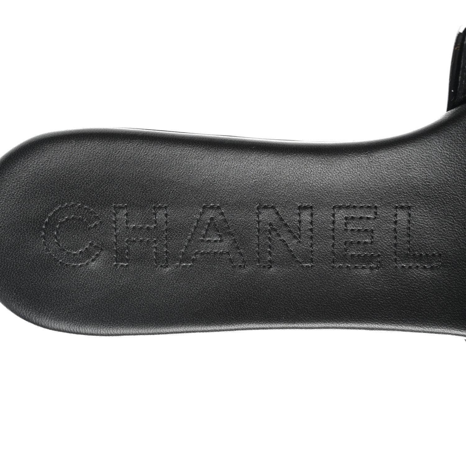Chanel Mesh Patent Calfskin CC Mules 38 Black 7 of 10