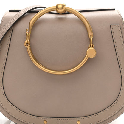 Chloe Calfskin Suede Medium Nile Bracelet Bag Motty Grey 7 of 9