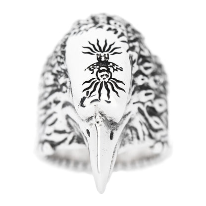 Gucci Sterling Silver Large Anger Forest Eagle Head Ring 50 5.5 2 of 7