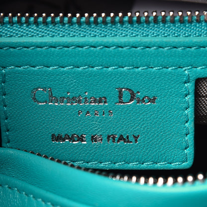 Christian Dior Lambskin Cannage Medium Lady Dior Turquoise 6 of 12