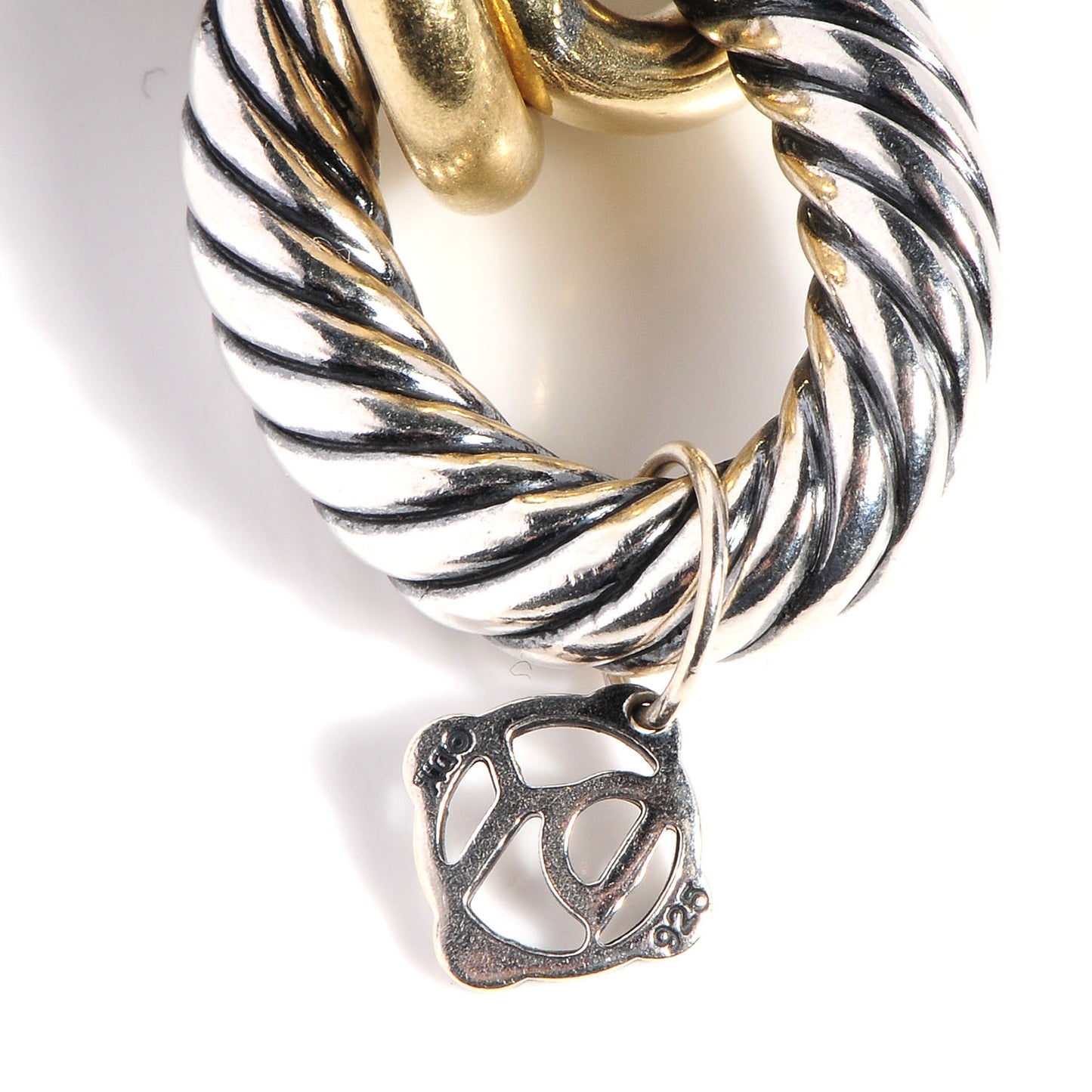 Sterling Silver 18K Yellow Gold 17mm Extra Large Oval Link Bracelet