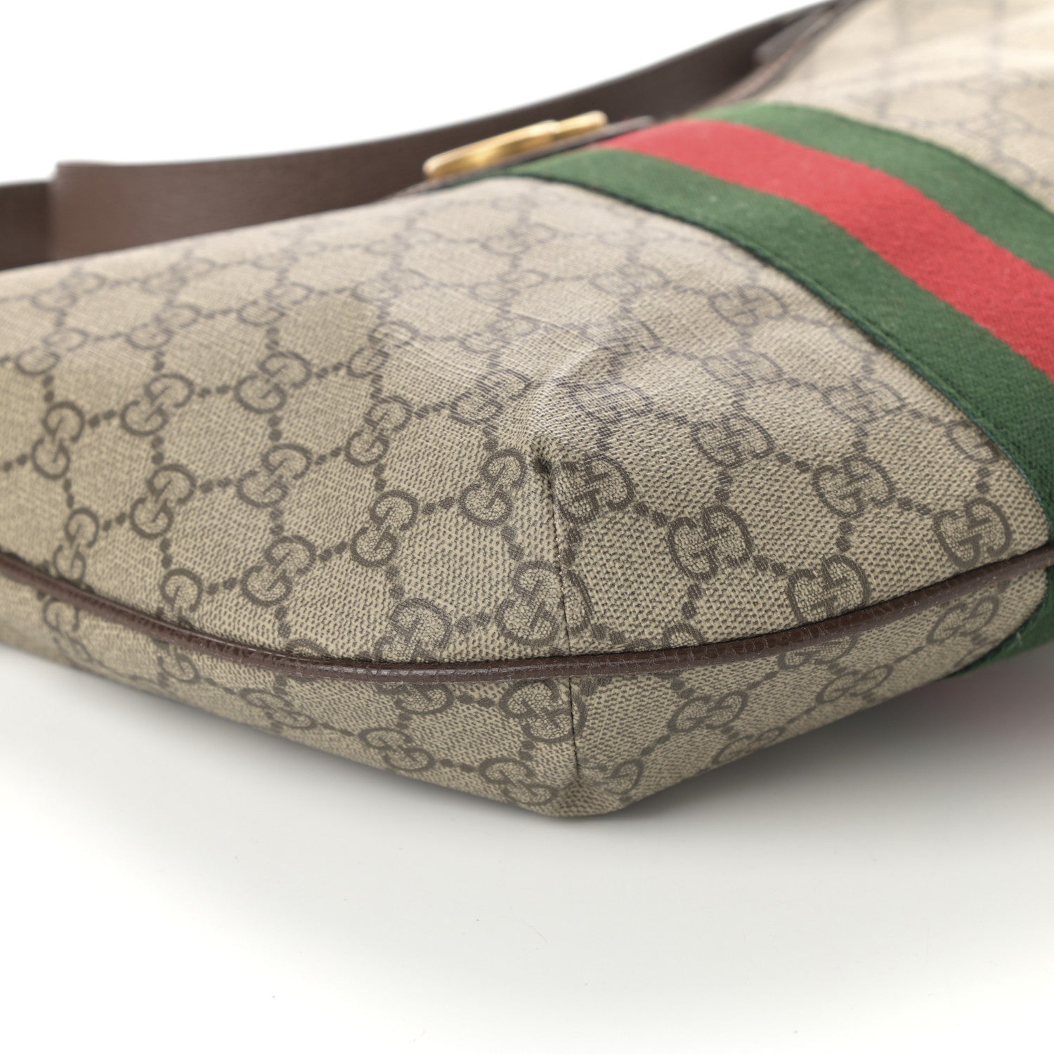 Gucci GG Supreme Monogram Web Small Ophidia Half Moon Hobo Brown 8 of 9