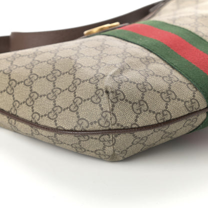 Gucci GG Supreme Monogram Web Small Ophidia Half Moon Hobo Brown 8 of 9