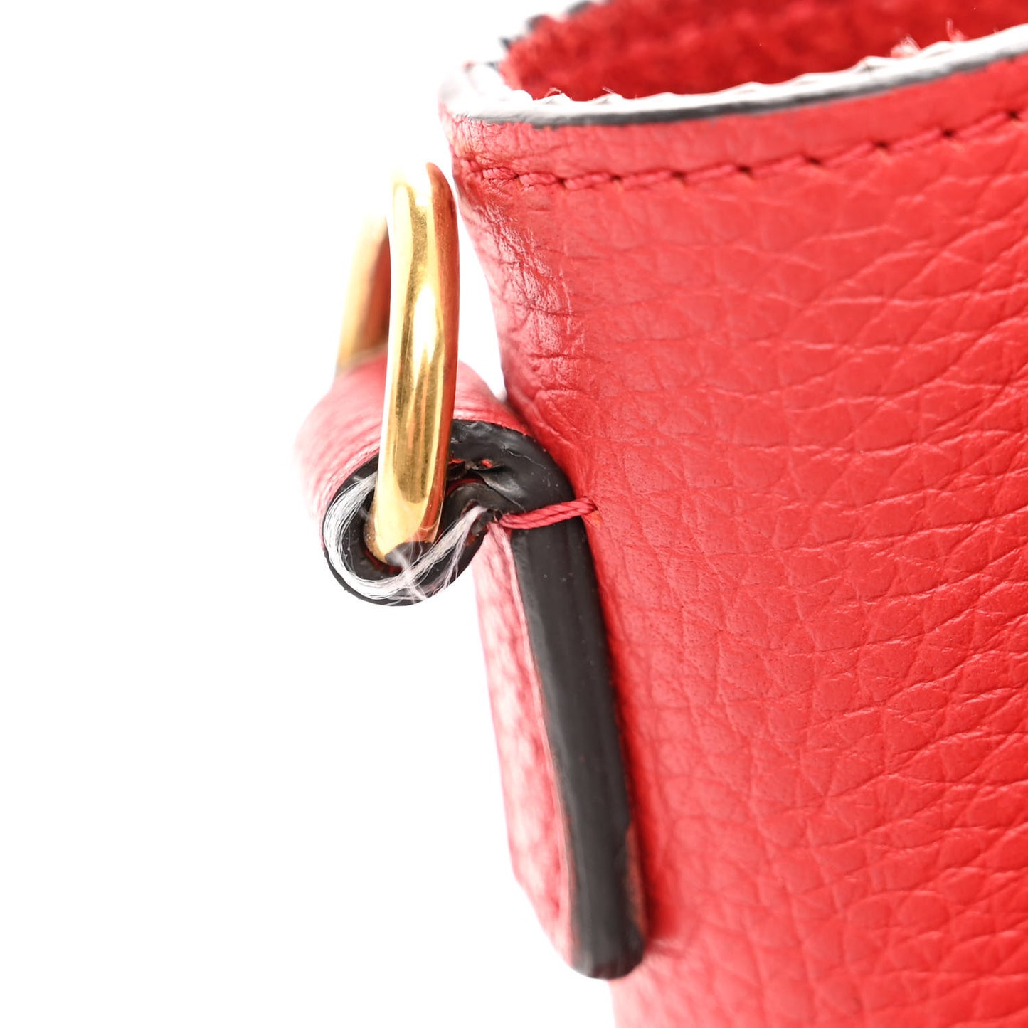 Drummed Calfskin Nano Luggage Coquelicot