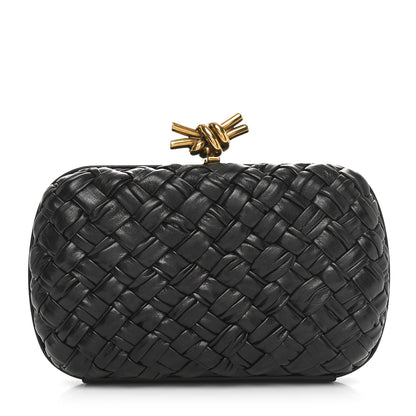 Bottega Veneta Nappa Intrecciato Knot Clutch Black 1 of 9