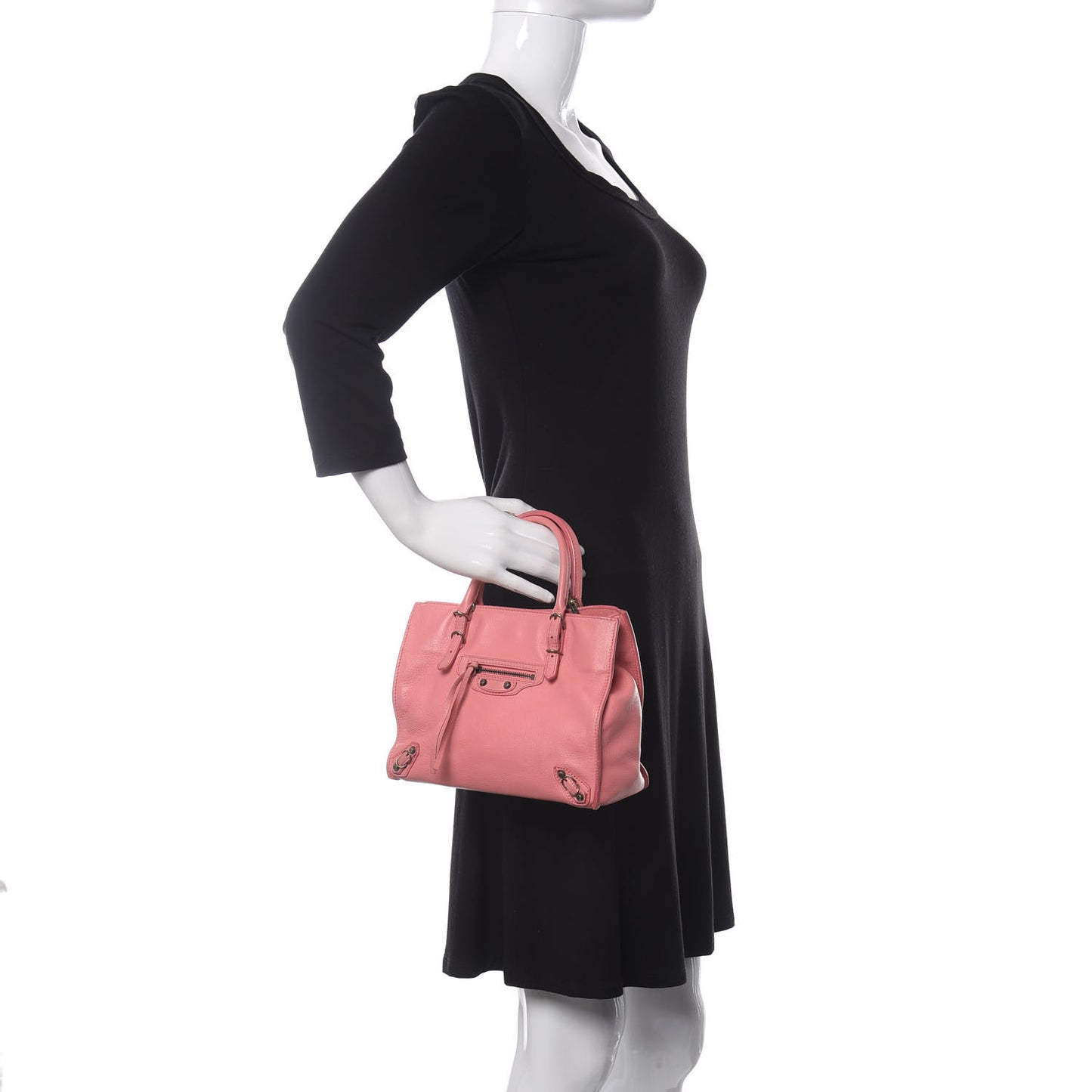 Veau Souple Papier Mini A4 Tote Rose Flamingo
