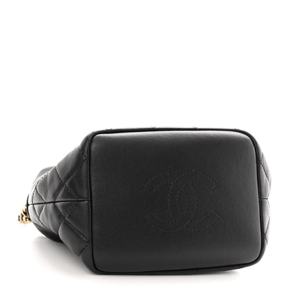 Chanel Lambskin Quilted Small Perfect Meeting Hobo Black 4 of 11