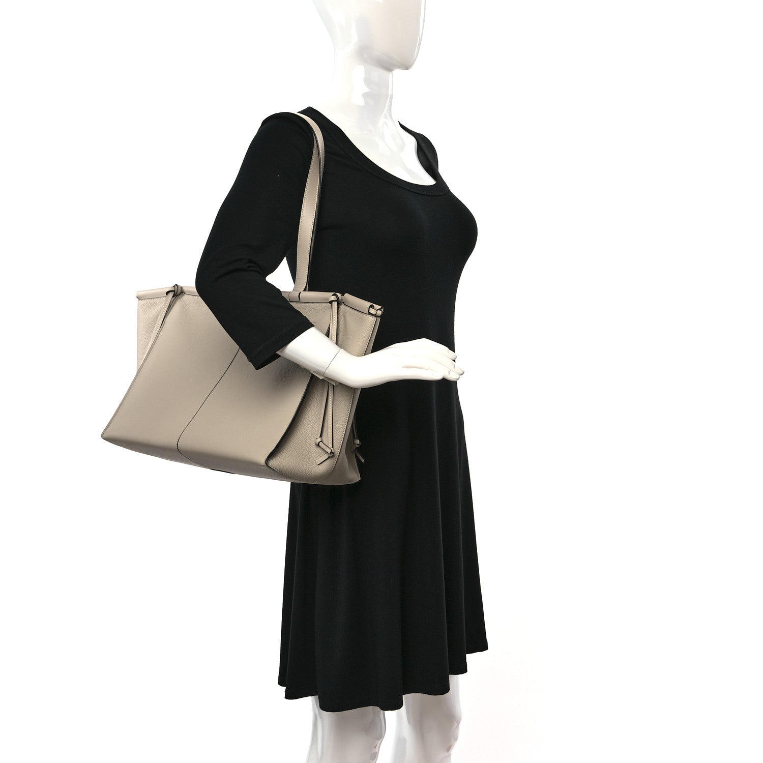 Loewe Soft Grained Calfskin Medium Cushion Tote Light Oat 3 of 8