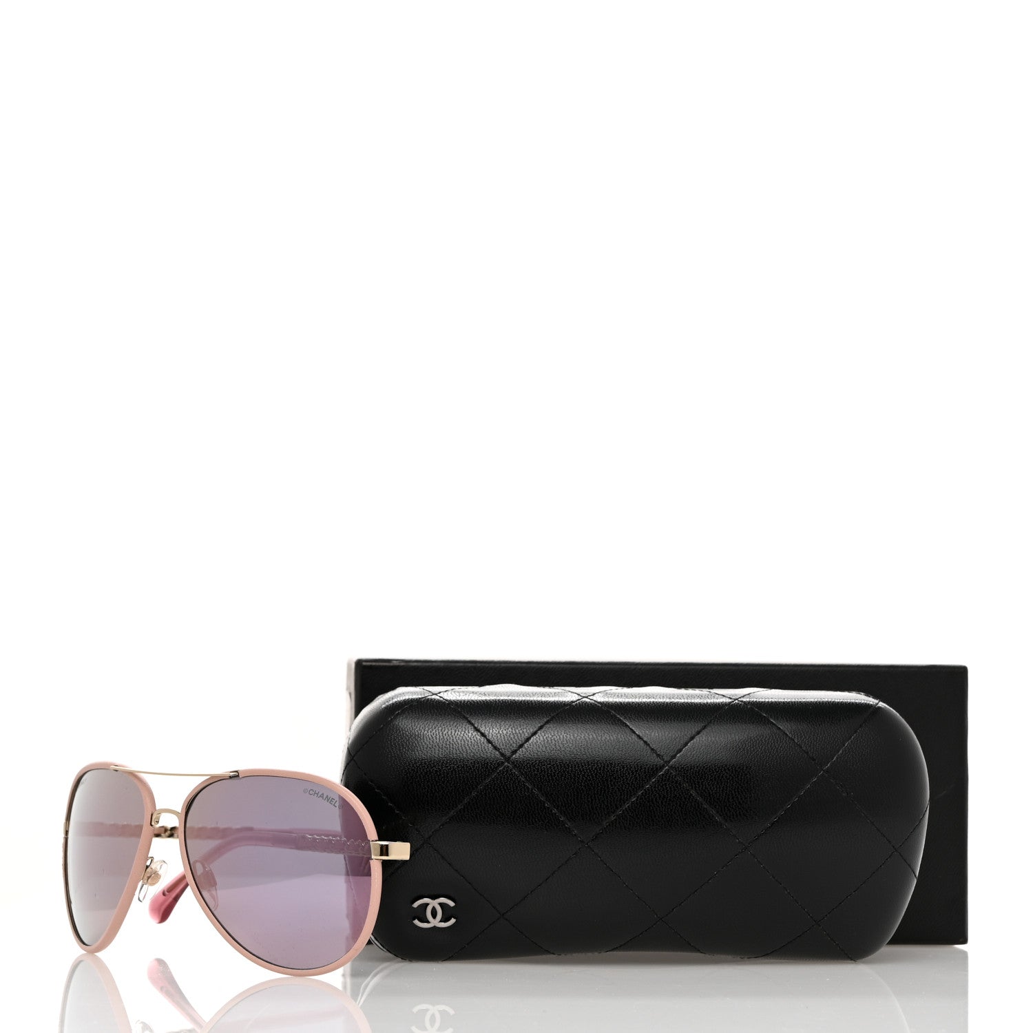 Chanel Polarized Pilot Winter Sunglasses 4219-Q Pink 8 of 8