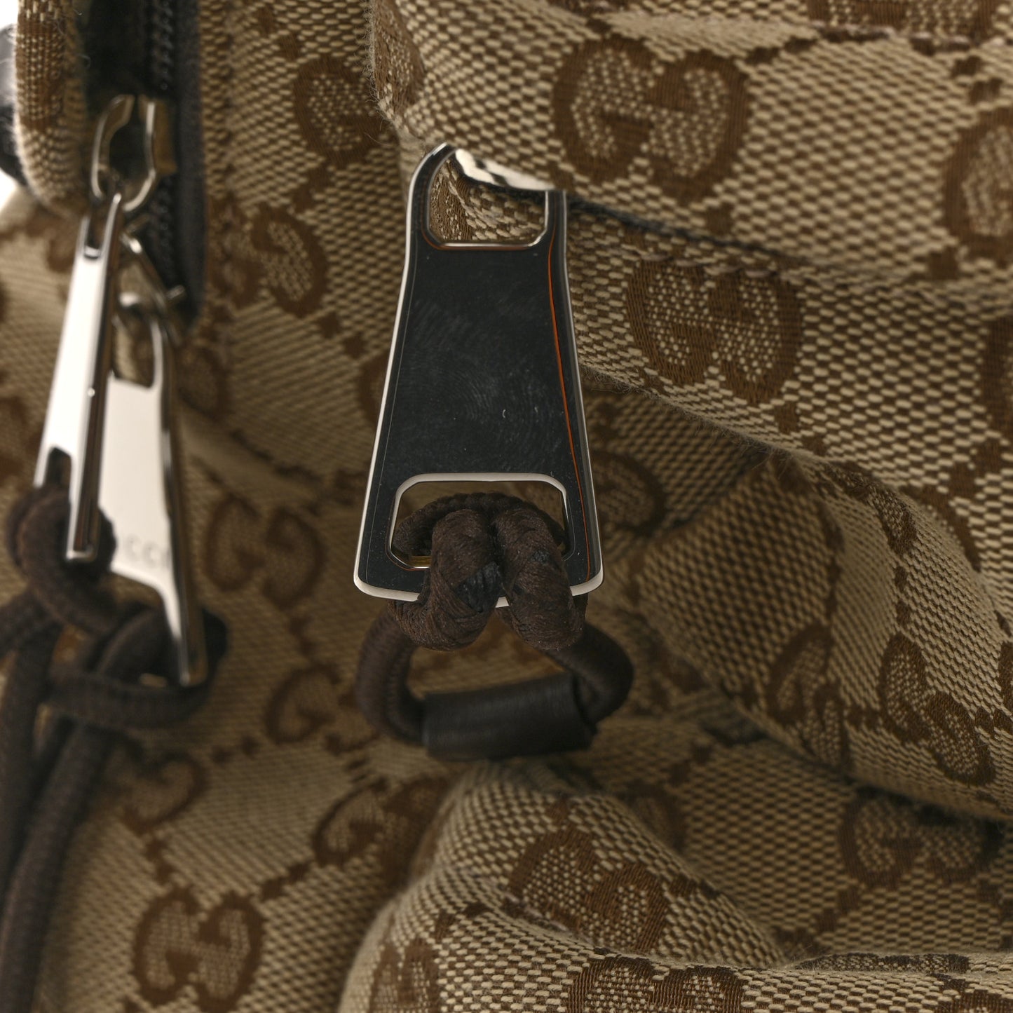 GG Monogram Medium Backpack Brown