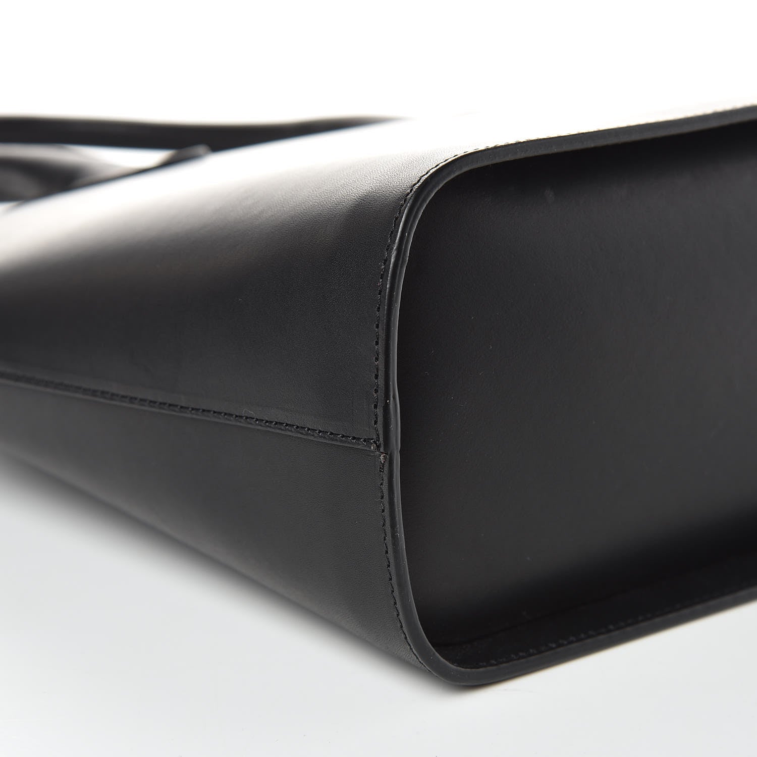 Mansur Gavriel Calfskin Top Handle Rounded Bag Black Flamma 7 of 11