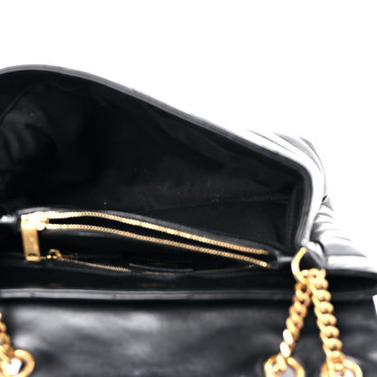 Saint Laurent Calfskin Y Quilted Monogram Medium Loulou Chain Satchel Black 5 of 21