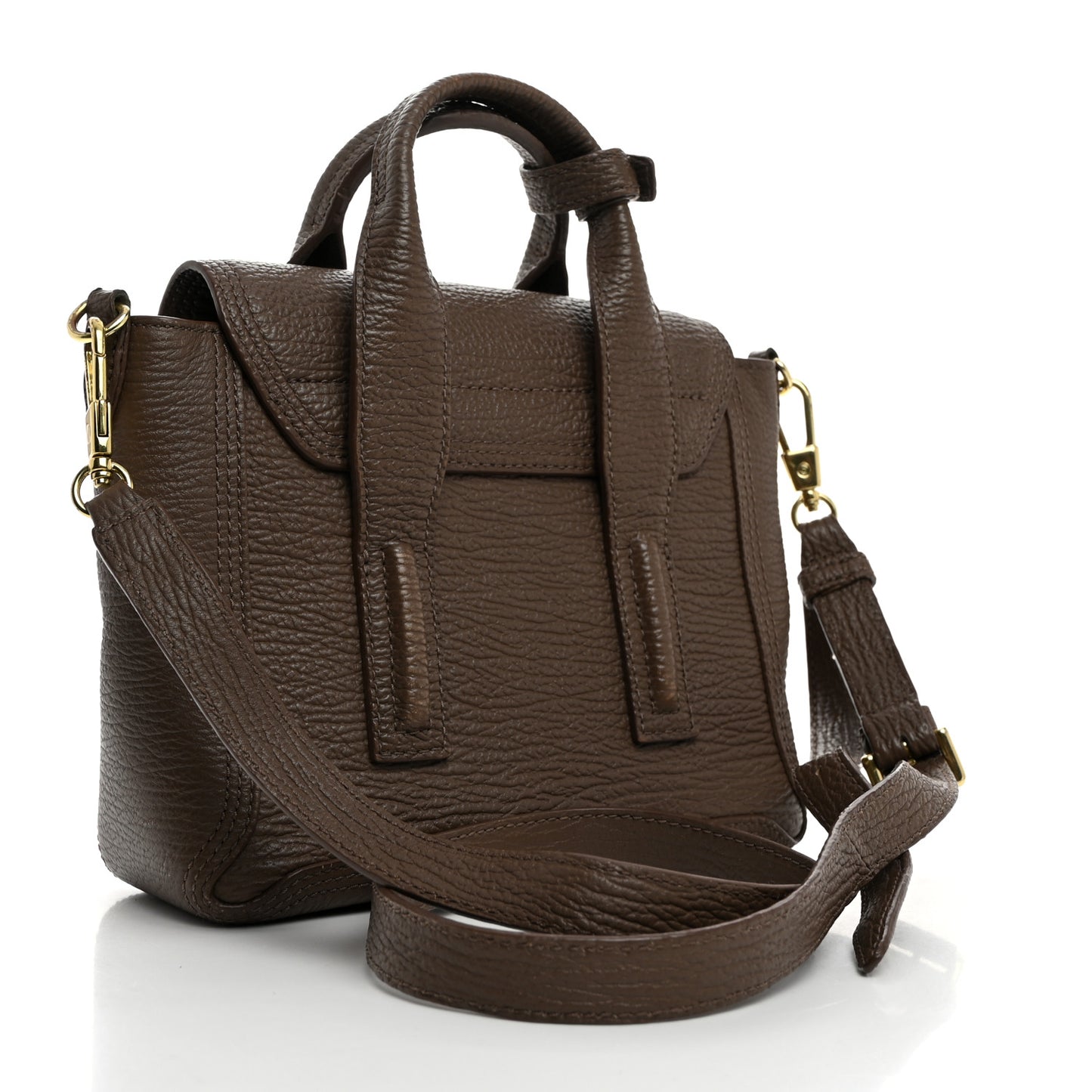 Textured Calfskin Mini Pashli Satchel Taupe