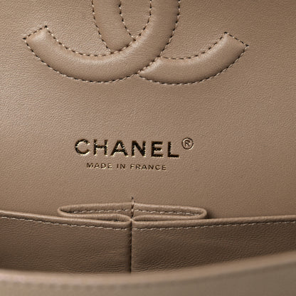 Chanel Iridescent Caviar Quilted Medium Double Flap Dark Beige 6 of 11