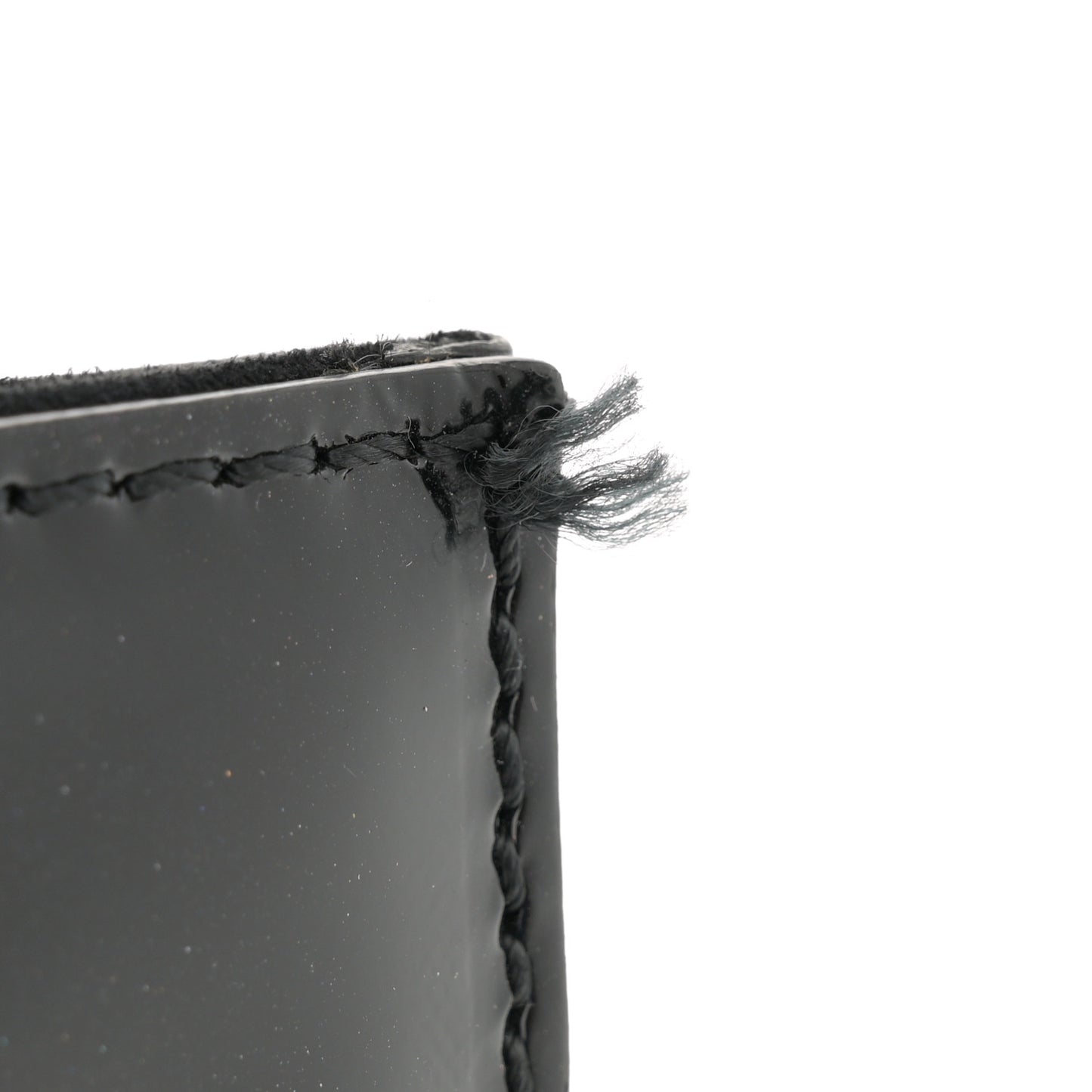 Patent Medium Glam Lock Rockstud Flap Black