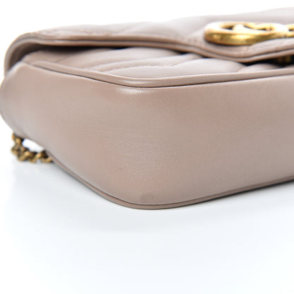 Gucci Calfskin Matelasse Super Mini GG Marmont Shoulder Bag Porcelain Rose 8 of 18