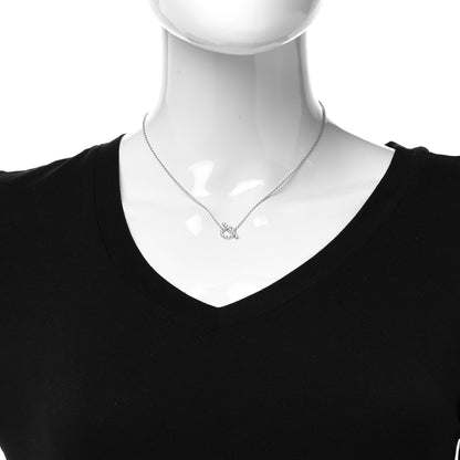 Hermes 18K White Gold Diamond Finesse Pendant Necklace 2 of 6