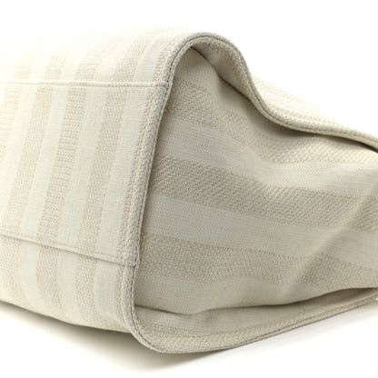 Chanel Mixed Fibers Striped Medium Deauville Tote Beige 4 of 8